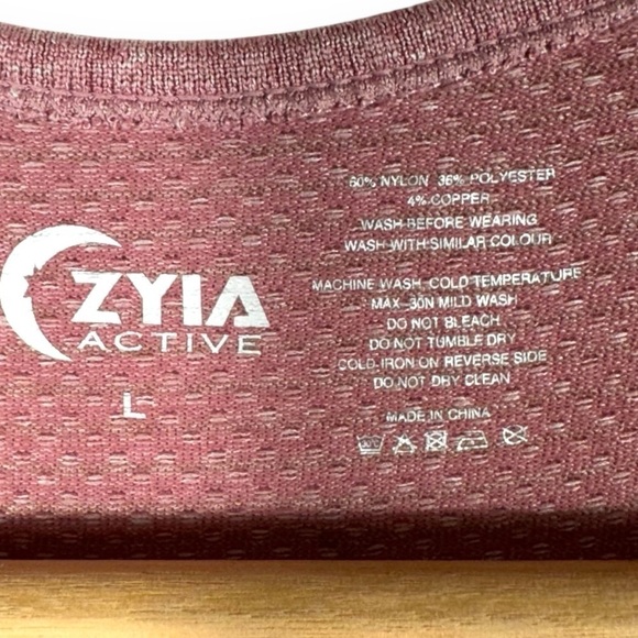 Zyia Active Racerback Activewear Tank Tops, Black & Rose, Size Large (2) - Picture 7 of 13